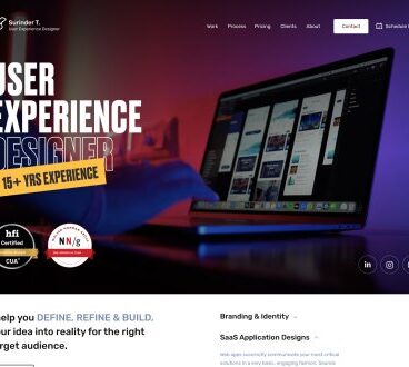 A website with the words user experience design.