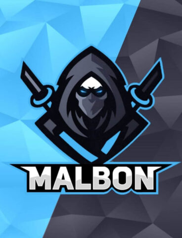 Show thumbnail preview Malboon logo with two swords on a blue background.